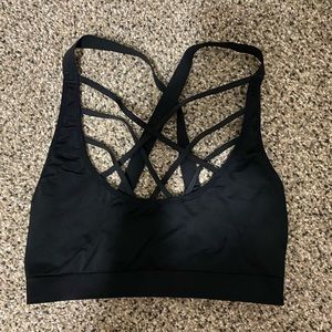 Victoria’s Secret Black Strappy Sports Bra Large